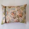 Winnie the Pooh with Green Satin Ribbon and Coral Ric Rac Pillow
